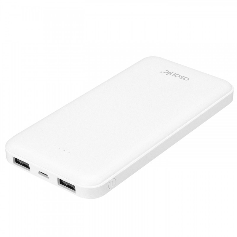 Asonic AS-P10 10000mAh 2-USB Output Powerbank Beyaz Taşınabilir Pil Şarj Cihazı