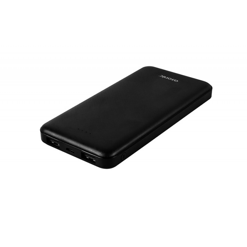 Asonic AS-P10 10000mAh 2-USB Output Powerbank Siyah Taşınabilir Pil Şarj Cihazı