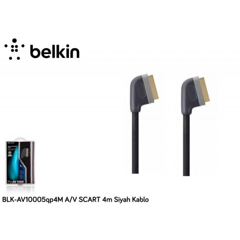 Belkin BLK-AV10005Q4M 4-V Scart 4m Siyah Kablo