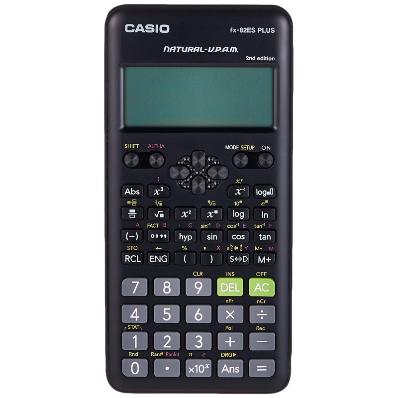 Casio FX-82ES Plus Siyah Bilimsel Fonksiyonlu Hesap Makinesi 2.Versiyon