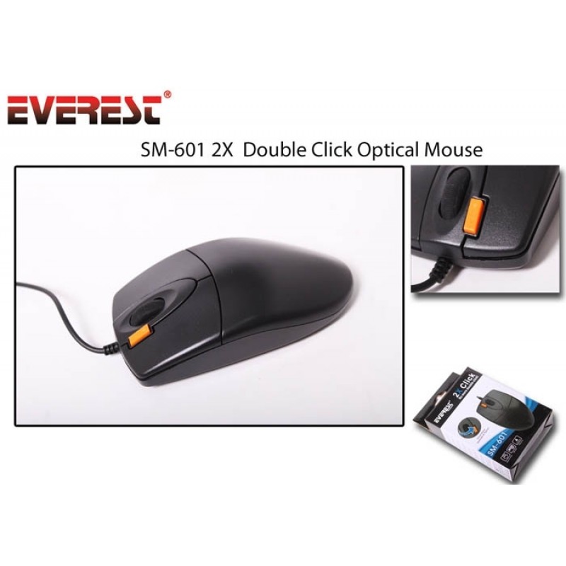Everest SM-601U Siyah Usb Optıcal Mouse 800 Dpı 3 Buton 1.4 mt Kablo Uzunluğu