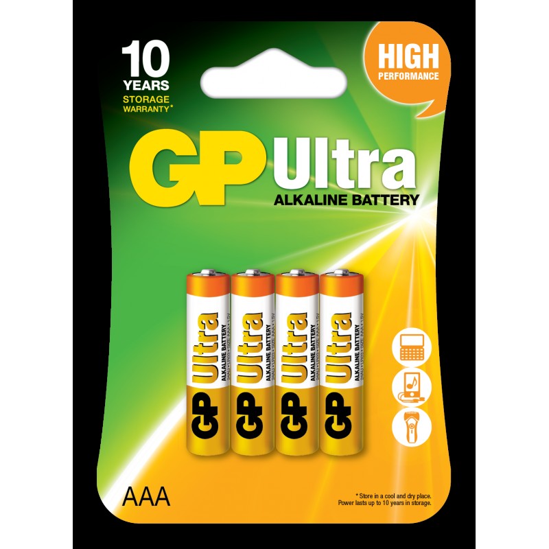 Gp R03 AAA Boy Ultra Alkalin İnce Kalem Pil 4'lü Paket GP24AUMB-U4