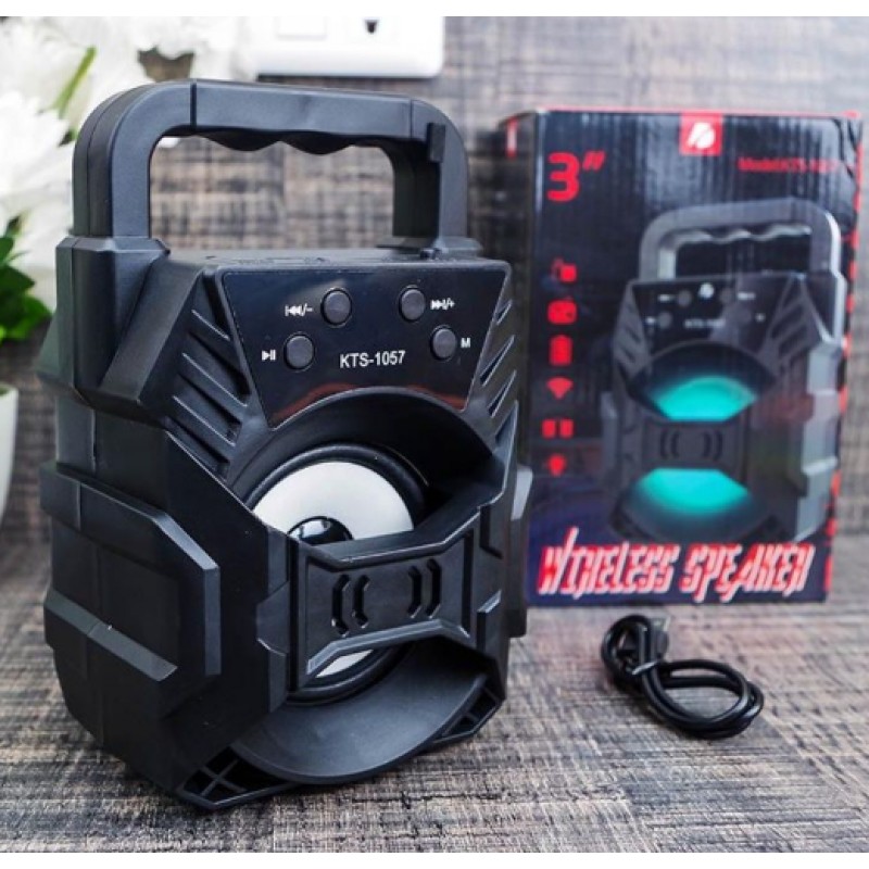 KTS 1057 Siyah Bluetooth M-sd-Usb RGB Ses Bombası Speaker