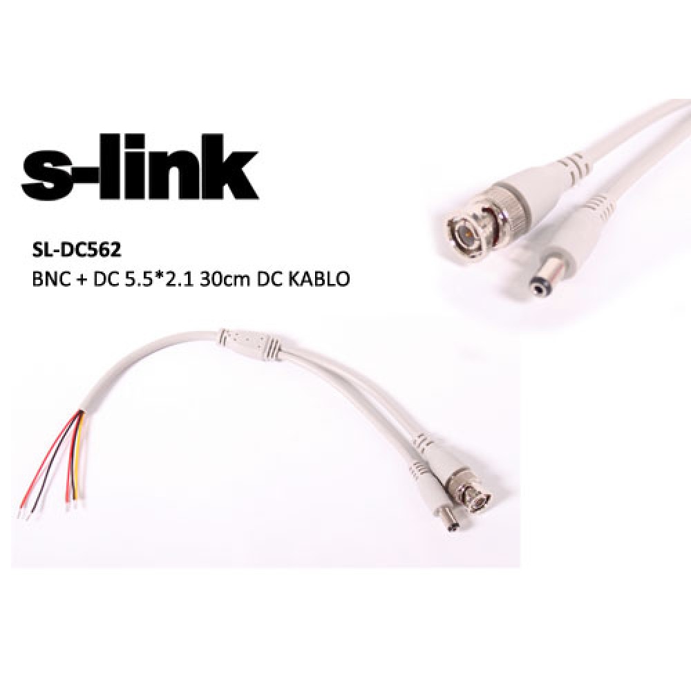 S-link SL-DC562 bnc+dc 5.5-2.1 0.30cm dc 10 paket