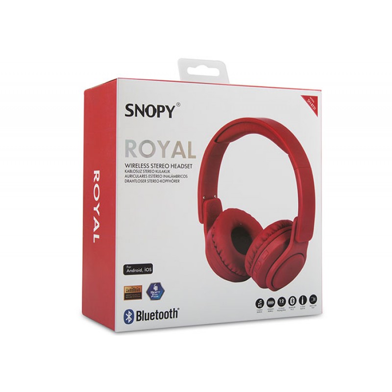 Snopy SN-BT51 Royal Kırmızı Bluetooth Kulaklık