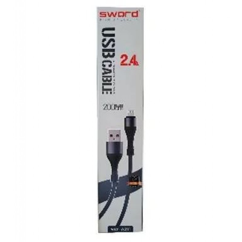 Sword Sw-a211 2m 2.4a IOS Cable Hızlı Sarj Koyu Gri