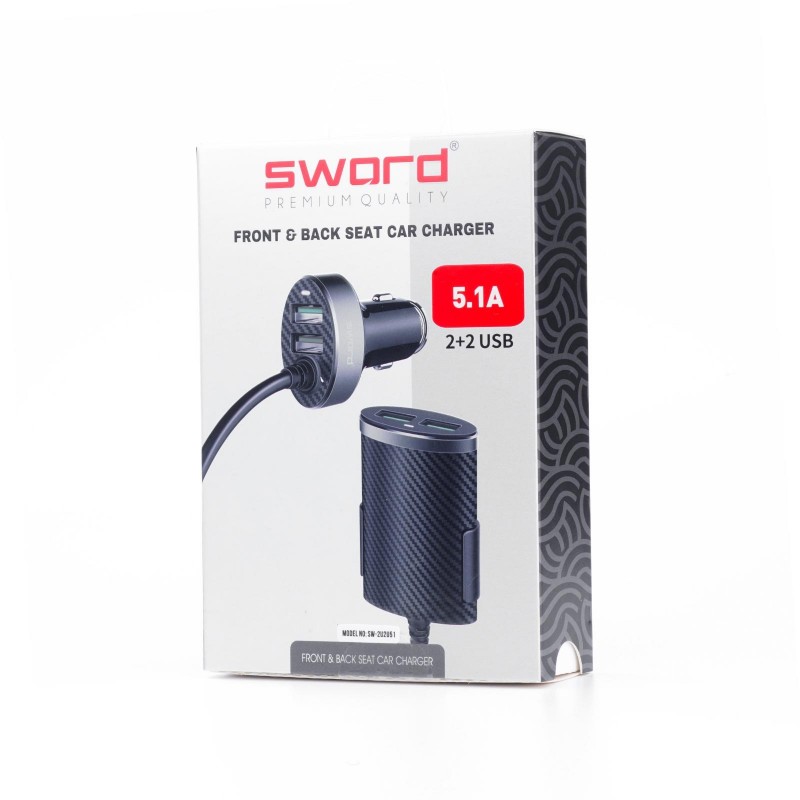 SWORD 5.1A 4 USB  KABLOLU ARAÇ ŞARJI
