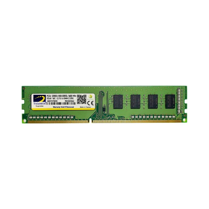 TwinMOS DDR3 8GB 1600MHz 1.35V Low Voltage Desktop Pc Ram (MDD3L8GB1600D)